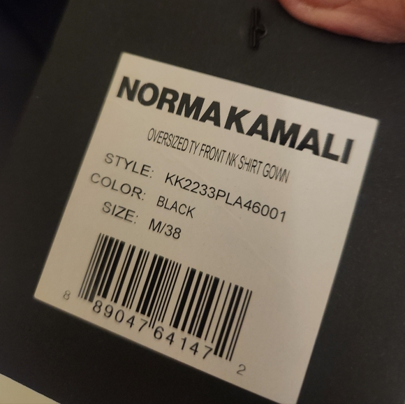 Norma Kamali Tie Front Black Maxi Dress With Tag - Picture 2 of 8